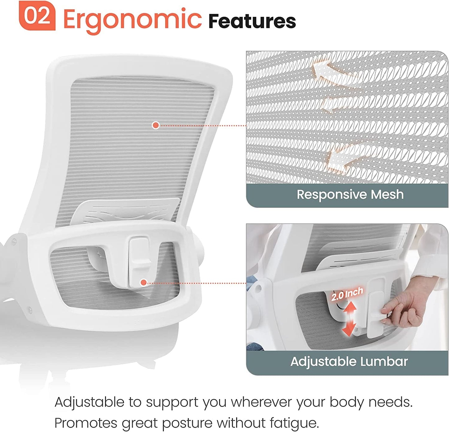 Ergonomic High-Back Mesh Chair with Lumbar Support-4