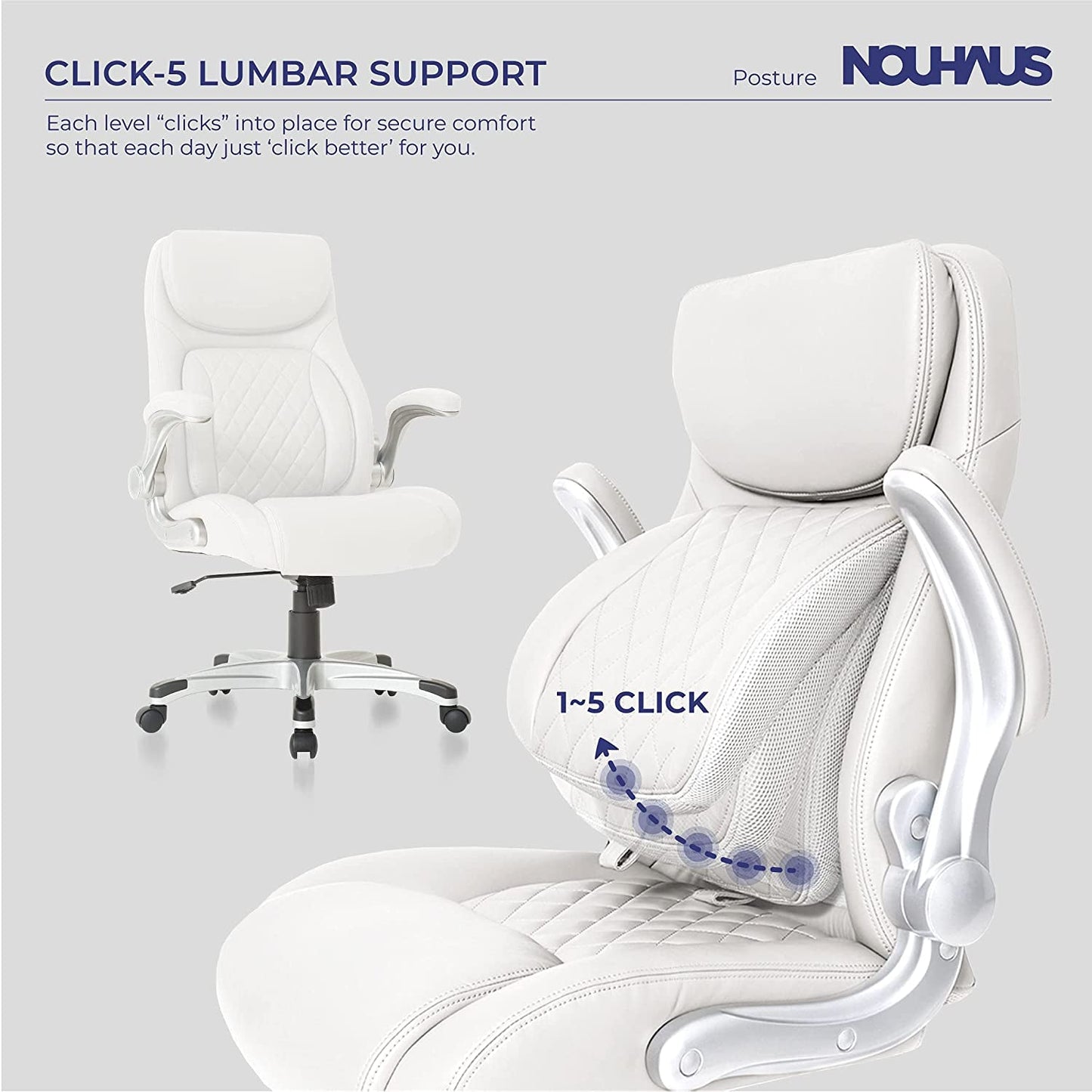 Nouhaus Ergonomic Office Chair with Lumbar Support-1